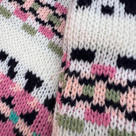 Vintage Clifton Place Fair Isle Pattern Mock Neck Knit Nordic Sweater L Flowery - Picture 6 of 9